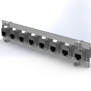 8 ethernet ports patch panel in grey